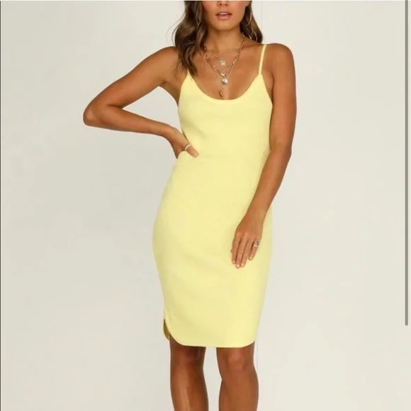 Runway Scout Dresses | Yellow Ribbed Runway Scout Dress Us Size Xs (0) And Aus 4 | Color: Yellow | Size: 0 | Patricias_Style's Closet